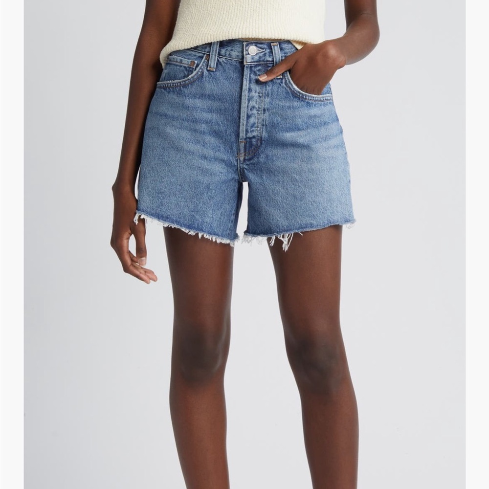 Agolde Parker long shorts in skywave